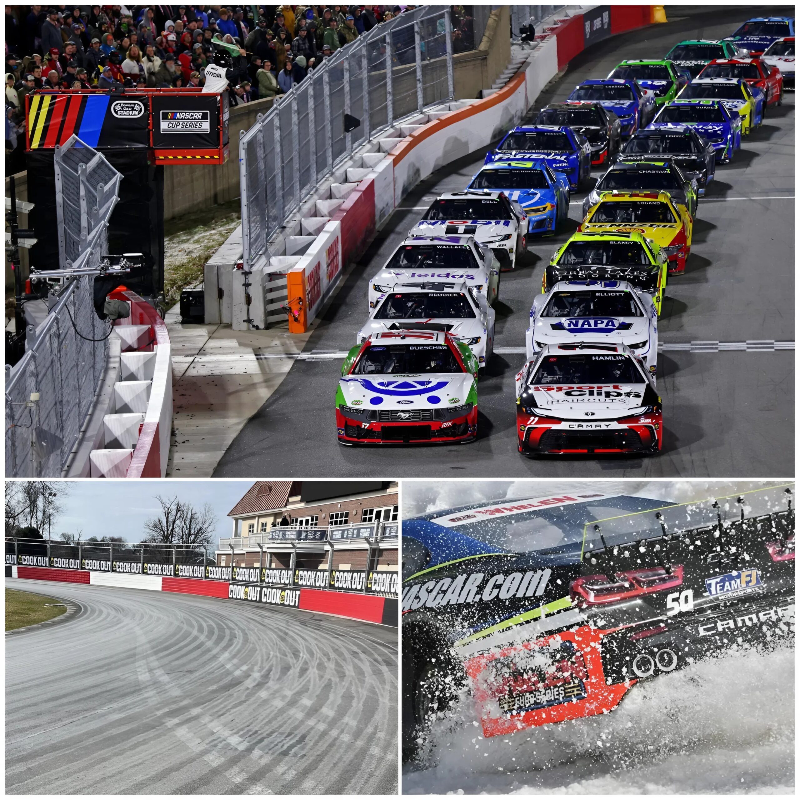 Snowstorm Chaos Looms Over NASCAR Clash as Fans Brace for Possible Race Cancellation