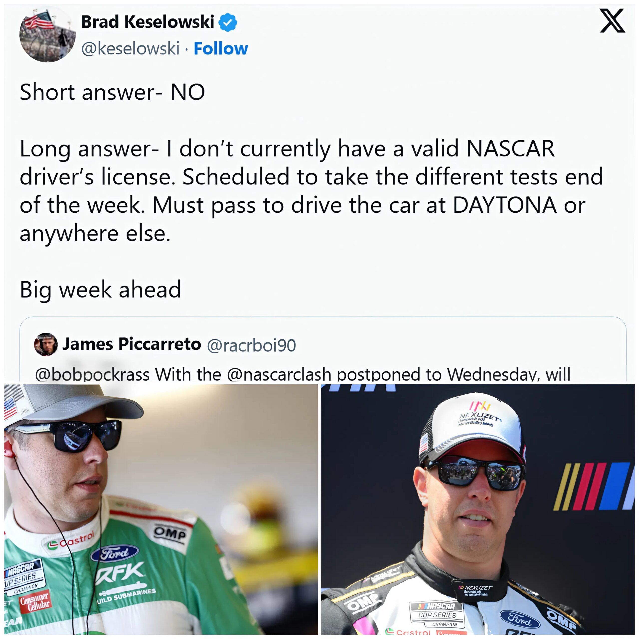 Fans Left Baffled as Brad Keselowski Faces NASCAR License Issue Days Before Daytona 500 Race